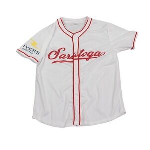 Saratoga‎ Race Course Baseball Jersey Mens Medium White Rivers CasinoSGA 2024